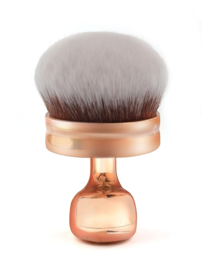 DRIPOO Foundation Brush for Liquid Makeup, Self Tanner Brush Round Kabuki Professional Makeup Brushes Blending Mineral Powder Buffing Stippling Makeup Tools, Rose Gold - Image 1