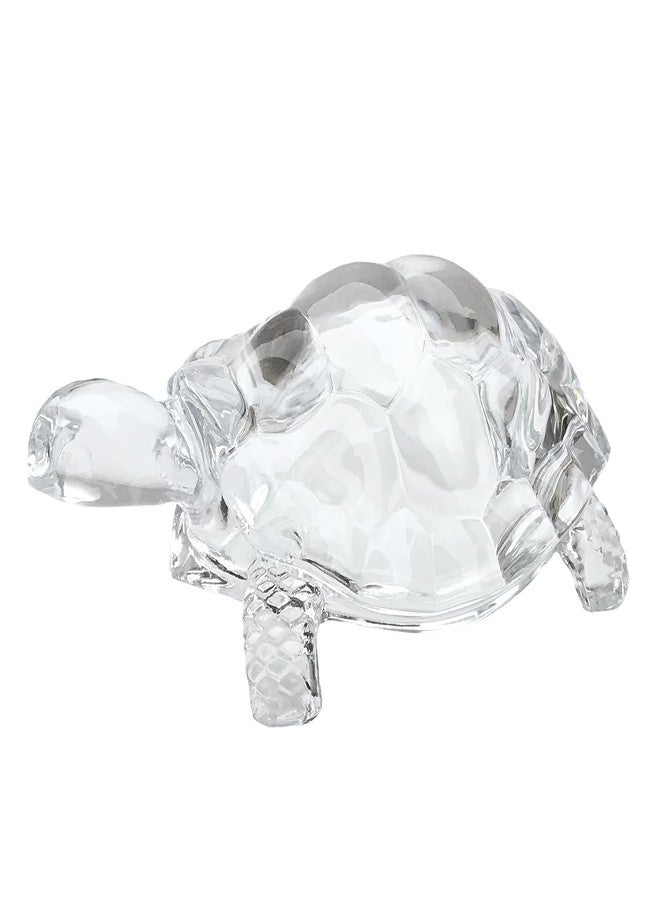 Lightahead® Chinese FENG Shui Tortoise Turtle Glass Statue Lucky Gift of Good Health - Image 1