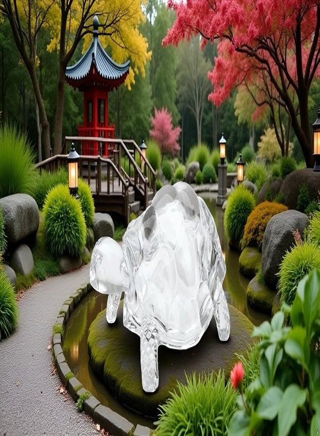 Lightahead® Chinese FENG Shui Tortoise Turtle Glass Statue Lucky Gift of Good Health - Image 4