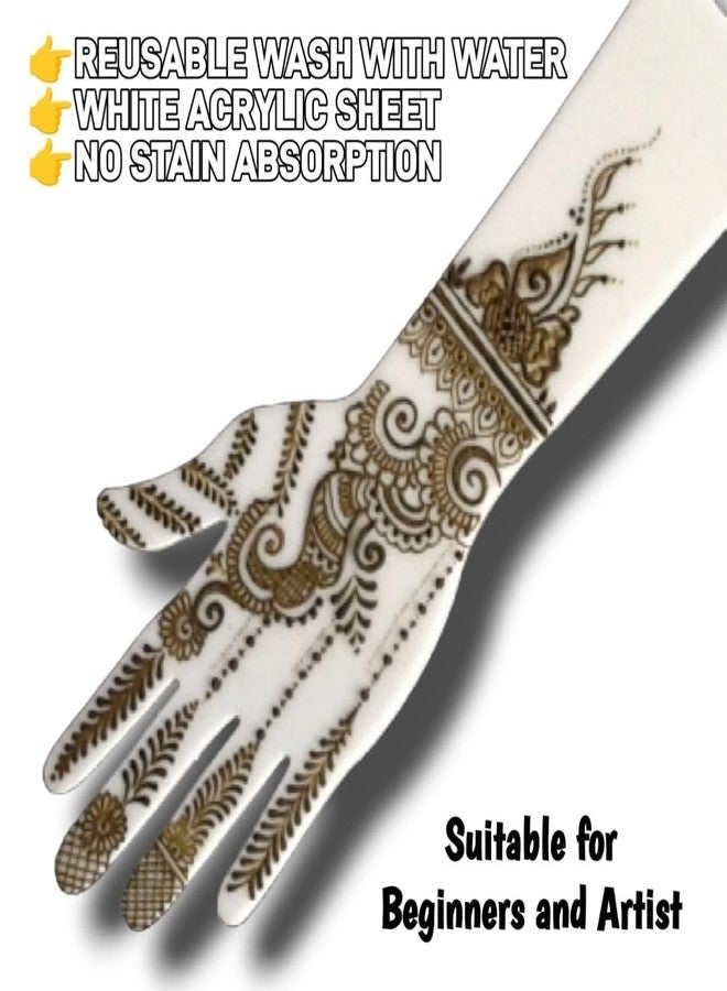 Shivraj Acrylic hand for mehendi practice (pack of 2) reusable - Image 4