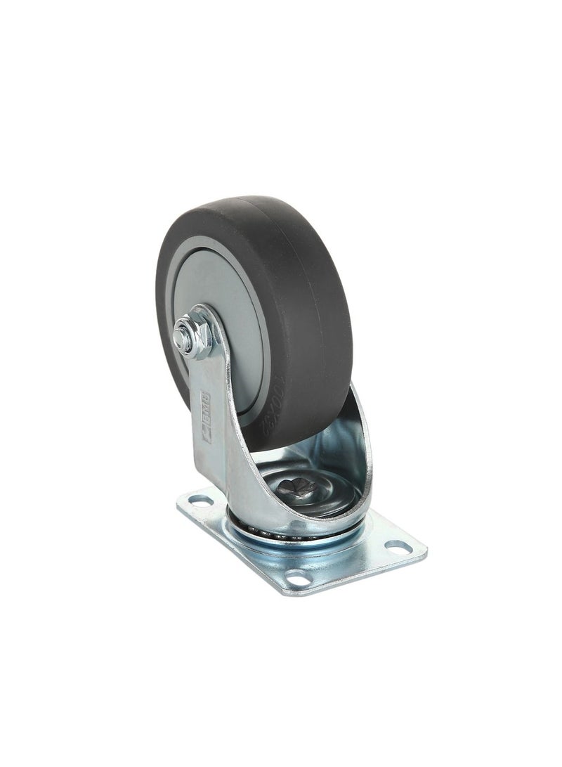 BMB tools 2-Piece 4inch TPR Medium Heavy Duty Caster - Swivel - Plate - Image 3