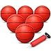 Dilabnba 6 Mini Replacement Basketballs for Indoor Basketball Hoop Kids Adults Red Soft Rubber Ball for Coutyard Pool Beach Over Door Basketball Hoop 6PCS Toddler Child Small Balls with Air Pump - Image 3