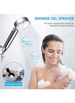 GTC GTC® 3 in1 Modes Double Side High Pressure Shower Multifunctional Water Faucet (9289,abs Plastic) (Silver)  - Image 2