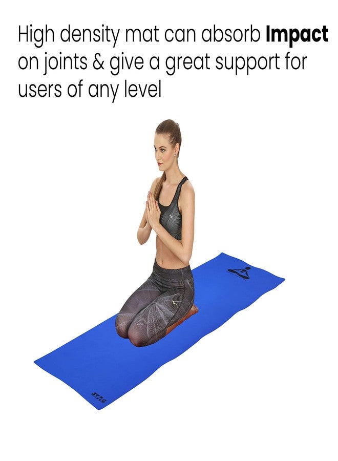 ستاج بساط يوغا أزرق سادة من STAG مع حقيبة | للاستخدام المنزلي والرياضي للرجال والنساء | مع غطاء | لليوغا، والبيلاتس، والتمارين الرياضية - Image 5