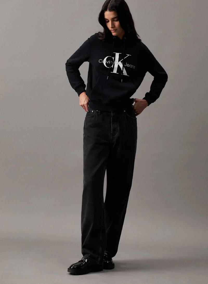 Calvin Klein Jeans Ck Black Monogram Hoodie for Women | Best Price UAE