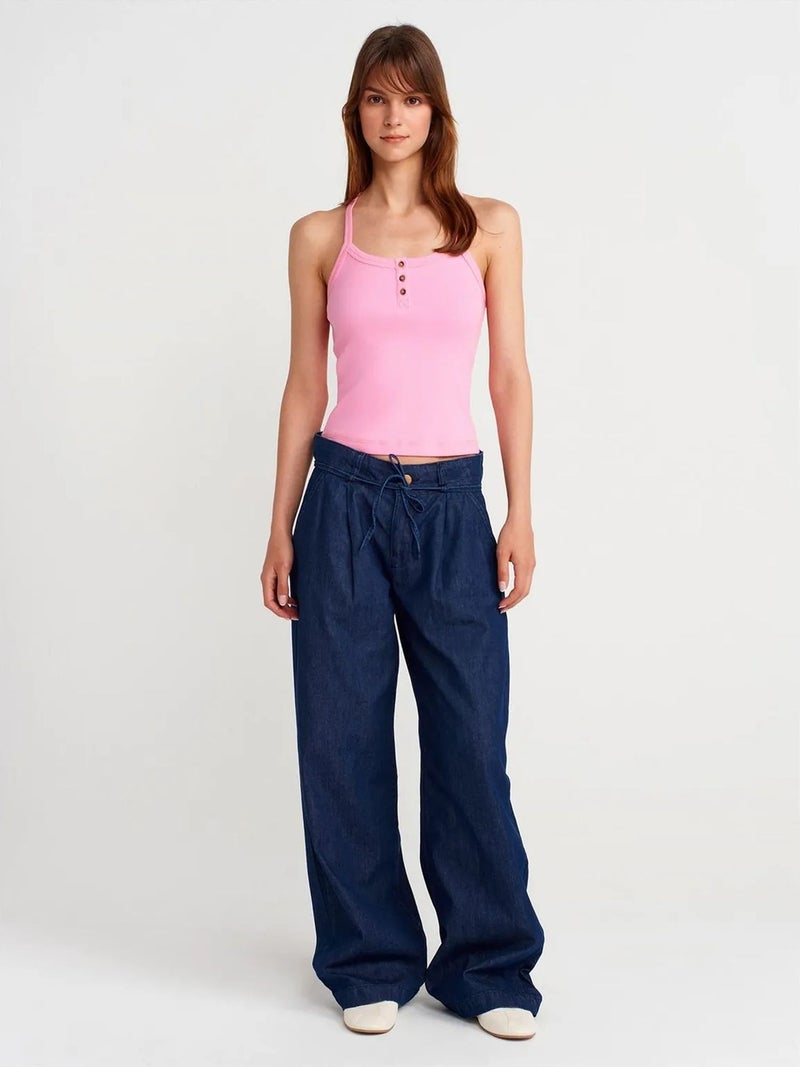 DILVIN Slim Fit Ribbed Knit Cami Blouse - Image 4