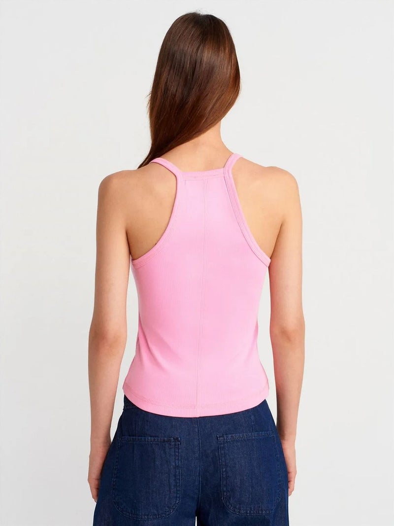 DILVIN Slim Fit Ribbed Knit Cami Blouse - Image 2