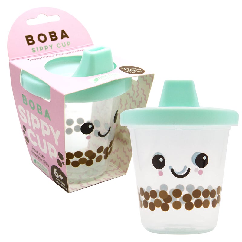 GAMAGO Boba Baby Sippy Cup - Adorably Cute Learner Sippy Cup For Babies, Toddlers & Kids - 6+ Months Old - Holds 7 Ounces - BPA-Free - Food-Safe - Spill Proof - Easy To Clean - Image 1