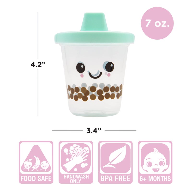 GAMAGO Boba Baby Sippy Cup - Adorably Cute Learner Sippy Cup For Babies, Toddlers & Kids - 6+ Months Old - Holds 7 Ounces - BPA-Free - Food-Safe - Spill Proof - Easy To Clean - Image 2