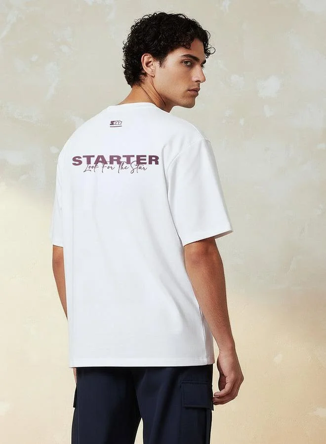 Starter  Starter Men Regular Fit Crew Neck Short Sleeves Printed T-shirt for Men | Best Price UAE