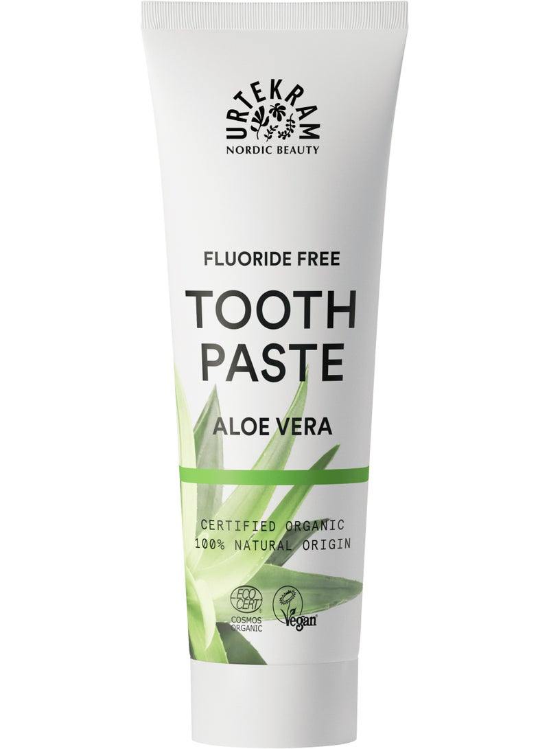 Urtekram Organic Aloe Vera Toothpaste Fluoride Free 75 ML - Image 1