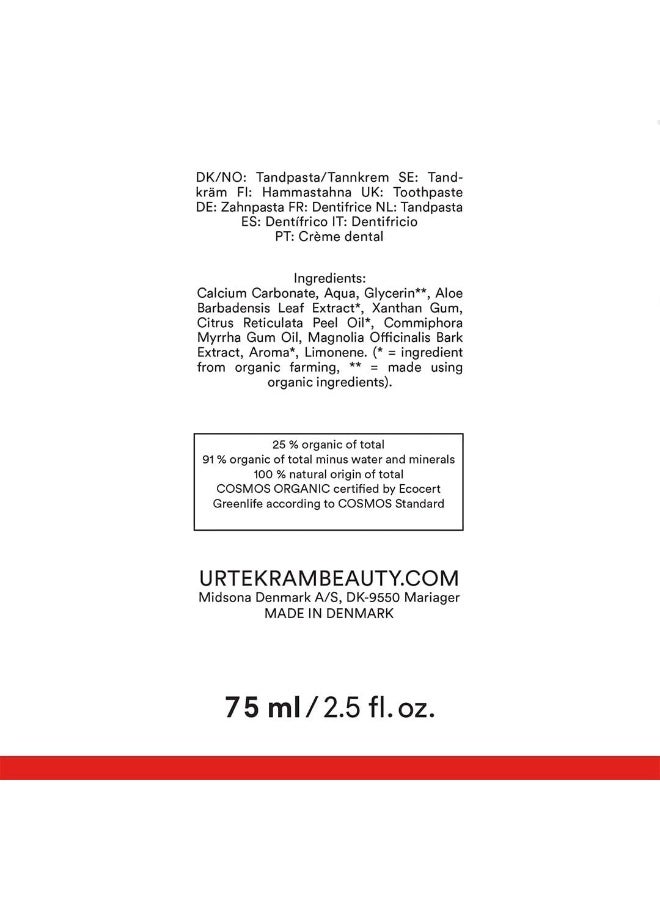 Urtekram Organic Aloe Vera Toothpaste Fluoride Free 75 ML - Image 2