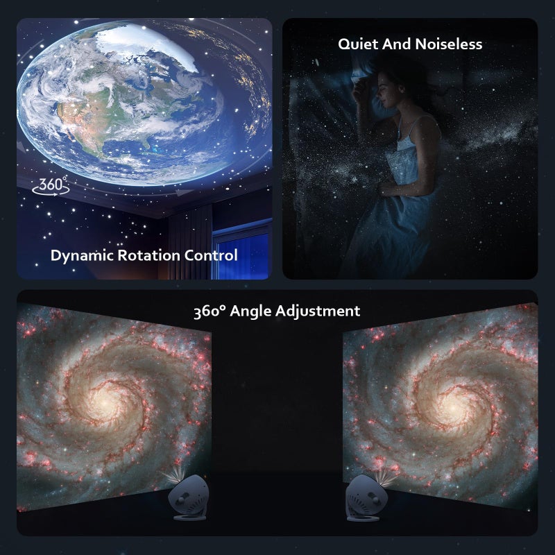 Ainael Galaxy Projector, Star Projectors Home Planetarium Space Ceiling Starry Sky Night Light with 3 HD Glass Slides, Galaxy Projector Pro for Kid Adult Bedroom Birthday Gift - Image 5