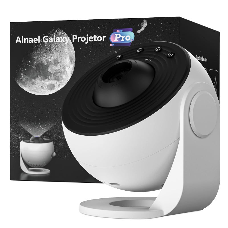 Ainael Galaxy Projector, Star Projectors Home Planetarium Space Ceiling Starry Sky Night Light with 3 HD Glass Slides, Galaxy Projector Pro for Kid Adult Bedroom Birthday Gift - Image 1