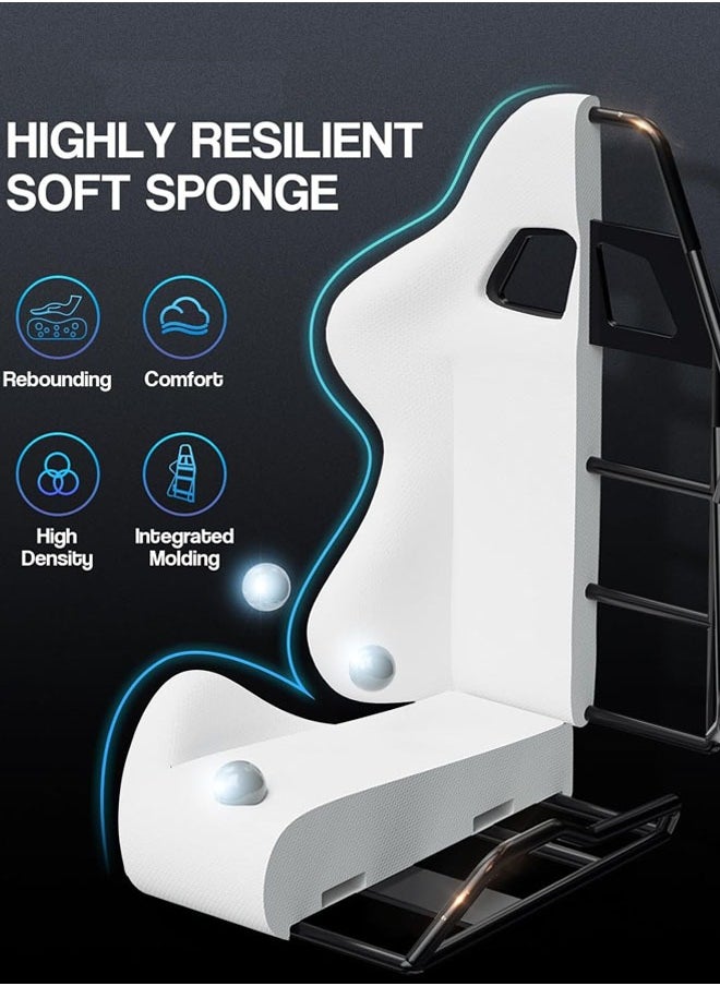 Egg - Gaming Chair Adjustable Computer Chair Pc Office Pu Leather High Back Lumbar Support Comfortable Armrest Headrest 82X29X59 Cm - Image 1
