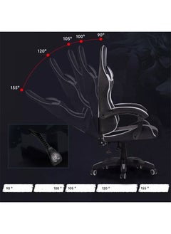 Egg Gaming Chair Adjustable Computer Chair Pc Office Pu Leather High Back Lumbar Support Comfortable Armrest Headrest 82X29X59 Cm  - Image 5