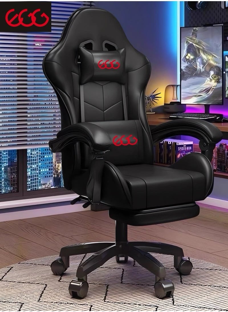 Egg Gaming Chair Adjustable Computer Chair Pc Office Pu Leather High Back Lumbar Support Comfortable Armrest Headrest 82X29X59 Cm  - Image 1