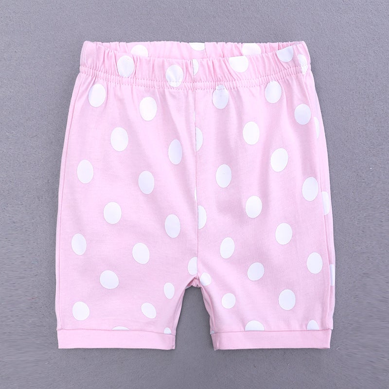 Style Ins Children'S Summer Set Two-Piece Cotton Children'S Clothing Baby Girl Children'S Cartoon Printing Set - Image 5