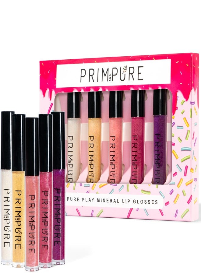 Prim and Pure Mineral Play Lip Gloss Set (Pack of 5) - 100% Natural, Organic, Vanilla Cupcake Birthday Girls Non-toxic Kids Lip Gloss Made in the USA - Image 2