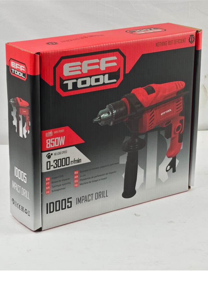 EFFTOOL آلة حفر تأثير 13 مم 850 وات مع مفتاح 5060 هرتز 100 نحاس للاستخدام المنزلي - Image 3