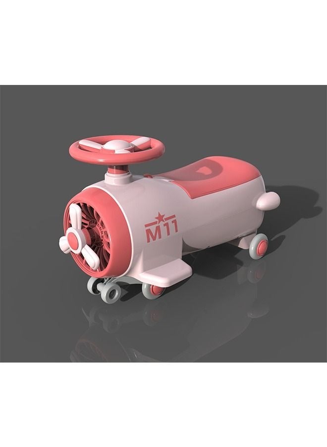 سفينة دوارة للأطفال الصغار تركيب بلاستيكي مجاني ضد الانقلاب لعمر 1-3 سنوات سفينة دوارة هزازة وموسيقى سيارة ملتوية للأطفال - Image 1