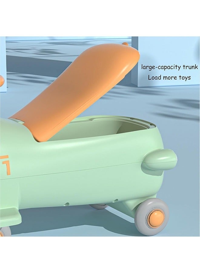 سفينة دوارة للأطفال الصغار تركيب بلاستيكي مجاني ضد الانقلاب لعمر 1-3 سنوات سفينة دوارة هزازة وموسيقى سيارة ملتوية للأطفال - Image 3