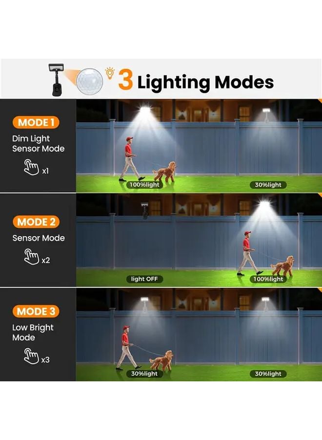 1pc IP65 Solar Outdoor Clamp Light Motion Sensor Adjustable Angle 92 LED Floodlight - Image 5