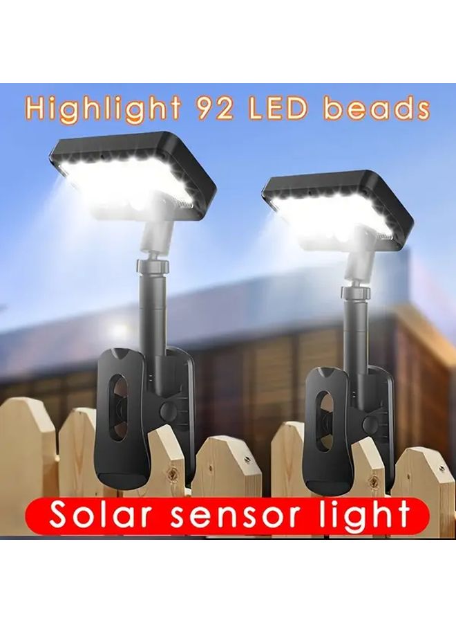 1pc IP65 Solar Outdoor Clamp Light Motion Sensor Adjustable Angle 92 LED Floodlight - Image 3