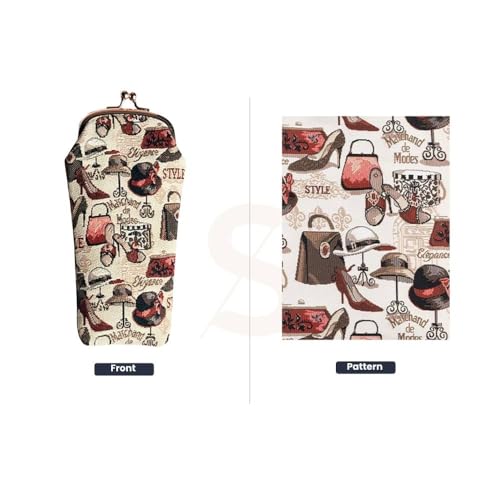 Signare Tapestry Glasses Case for Women Eyeglass Pouch With Fashion Boutique Design (GPCH-BOU) - Image 2
