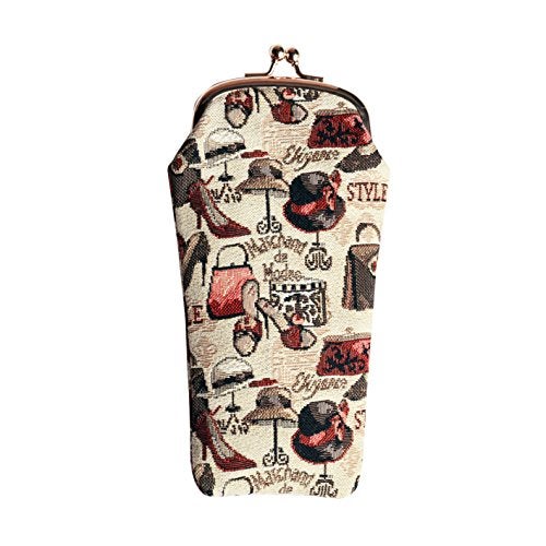 Signare Tapestry Glasses Case for Women Eyeglass Pouch With Fashion Boutique Design (GPCH-BOU) - Image 1