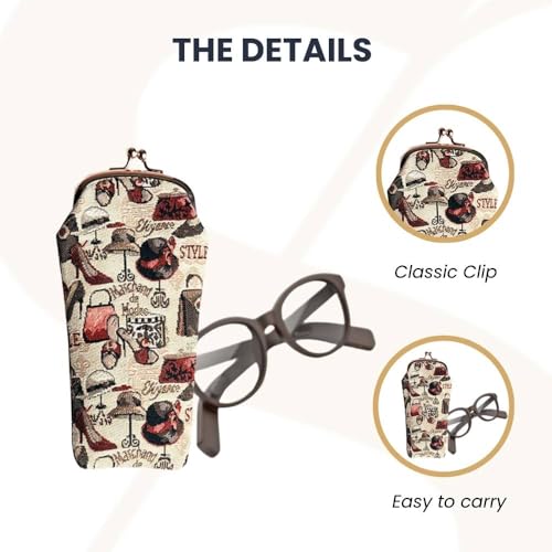 Signare Tapestry Glasses Case for Women Eyeglass Pouch With Fashion Boutique Design (GPCH-BOU) - Image 4