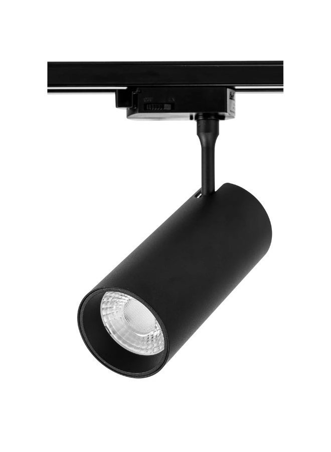 Fixer Extra-Bright Black LED Ceiling/Track Light – 3000K, 4000K & 6500K Options with Track Line, Track Patti & Track Way Compatibility - Image 1