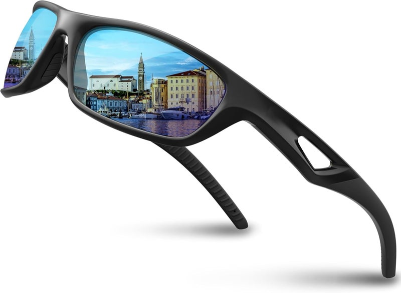 RIVBOS Polarized Sports Sunglasses Driving Sun Glasses Shades for Men Women Tr90 Frame for Cycling Fishing Running RB831 - Image 1
