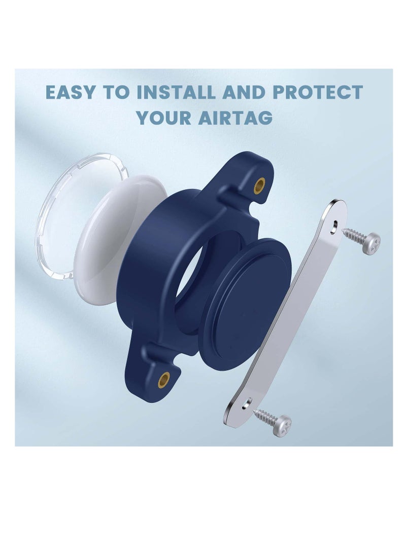 SOLARAE Airtag Dog Collar Holder, Waterproof Airtag Dog Collar Holder, Compatible Apple Air Tag, Pet Collar Case Anti-Lost Air Tag Case Holder with Cat Dog Collars - Image 3