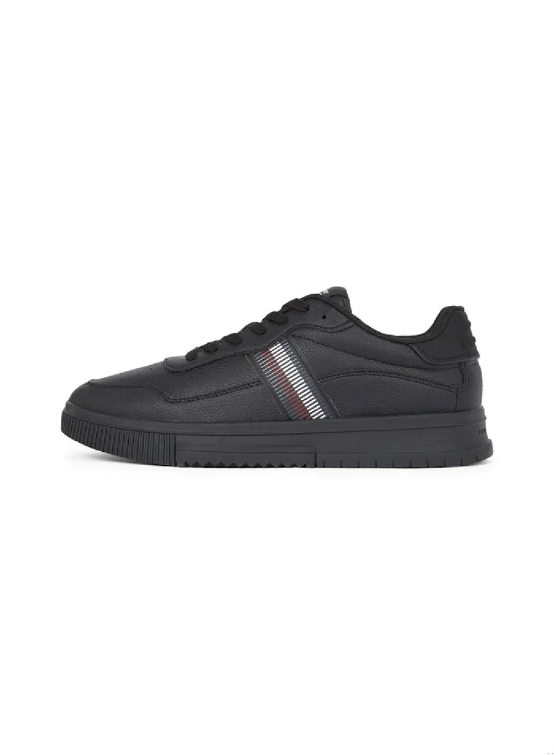 TOMMY HILFIGER Signature Tape Textured Leather Sneakers