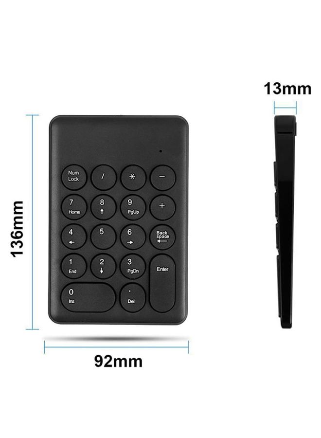 BURAQ 269 18 Keys Wireless Mini Numeric Keypad Accounting Bank Engineering Keypad(Black)  - Image 3