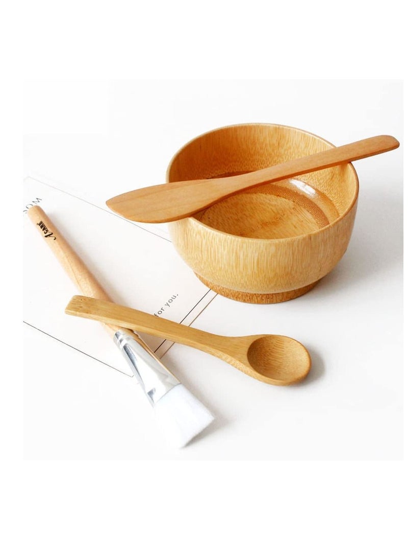 نيبمينينت مجموعة أوعية خلط قناع الوجه ، أقنعة الطين DIY 4 في 1 وعاء للوجه مع فرشاة وملعقة تحريك أدوات الخيزران لخلط - Image 1