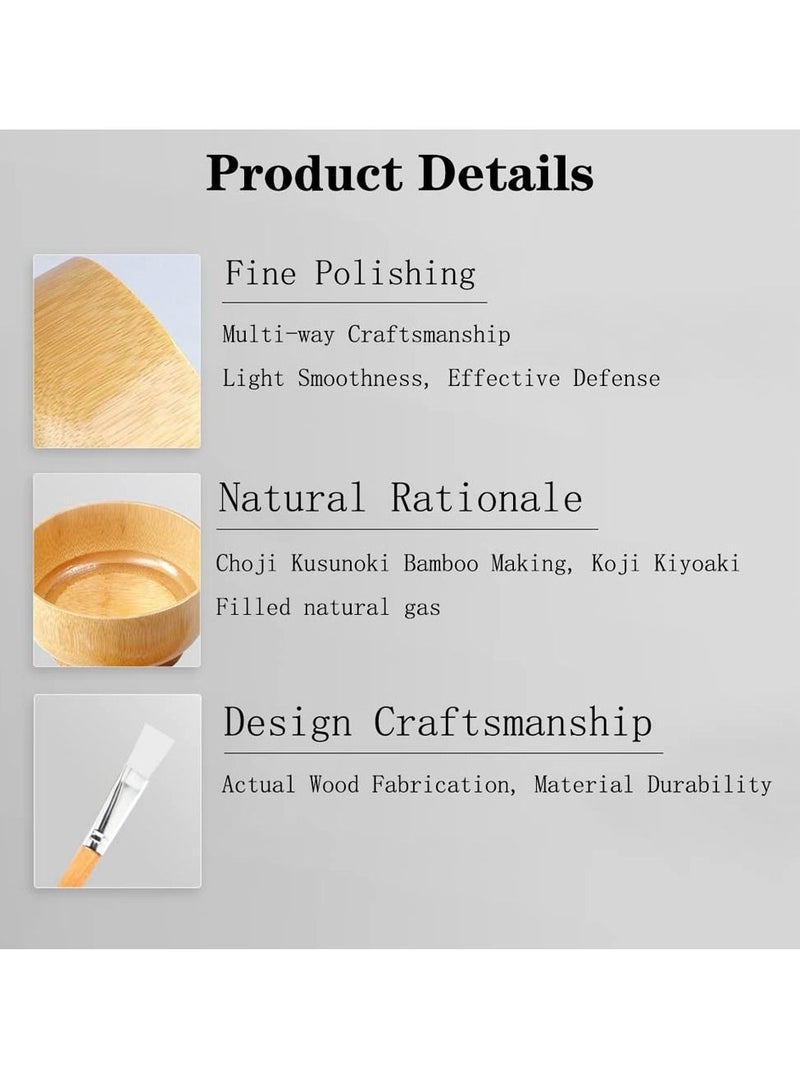 نيبمينينت مجموعة أوعية خلط قناع الوجه ، أقنعة الطين DIY 4 في 1 وعاء للوجه مع فرشاة وملعقة تحريك أدوات الخيزران لخلط - Image 4