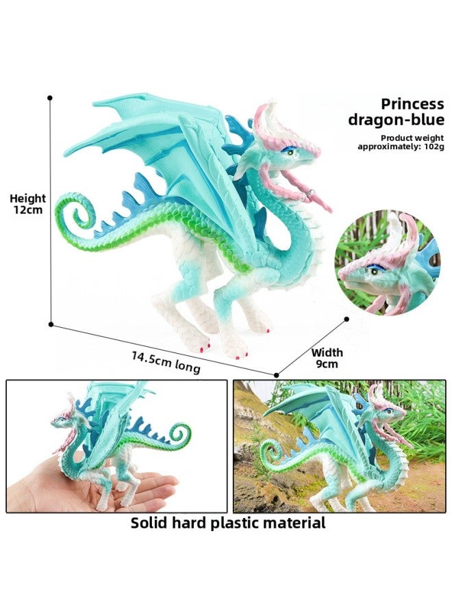 Children's Simulation Warcraft Dragon Dinosaur Model Toy Double-headed Dragon Thunder And Lightning Magic Dragon Black Dragon Wind God Magic Dragon Ornaments 