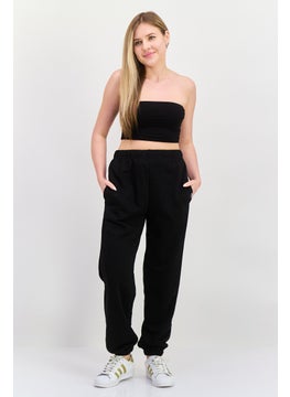 NIA Women Regular Fit Solid Sweatpants, Black  - Image 4