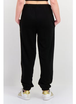 NIA Women Regular Fit Solid Sweatpants, Black  - Image 3