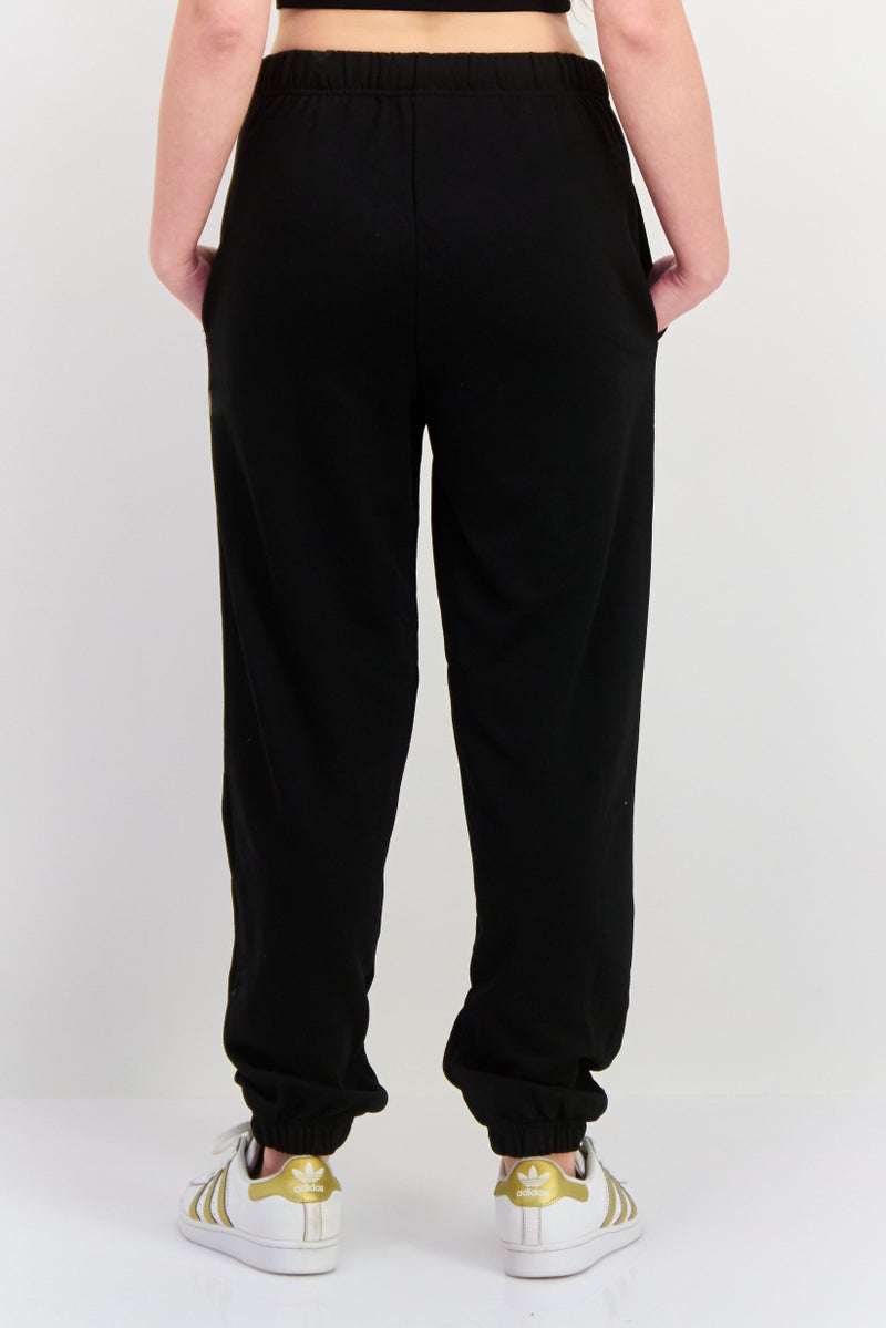 NIA Women Regular Fit Solid Sweatpants, Black - Image 3