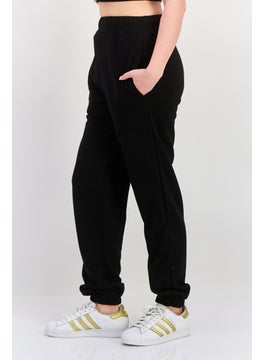 NIA Women Regular Fit Solid Sweatpants, Black  - Image 2