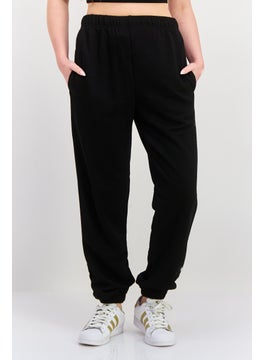 NIA Women Regular Fit Solid Sweatpants, Black  - Image 1