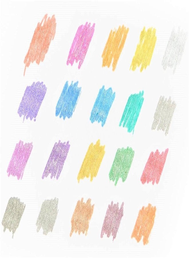 KINGART Metallic Rollerball Gel Pens, Set of 20 Shiny Colors with Soft-Grip Comfort, XL Ink Cartridge - Ink, Great for All Ages, Writing, Coloring, Doodling, Scrapbooking, Journaling & More - Image 5