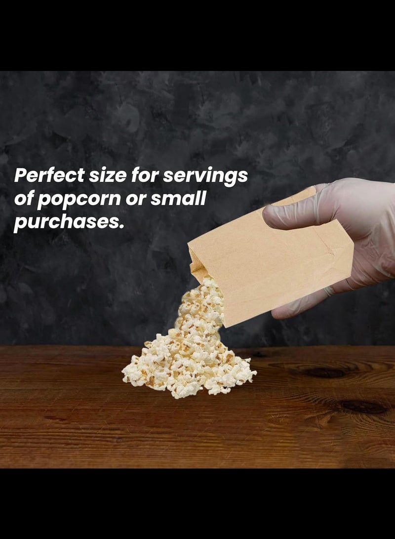 Kraft Paper Lunch Bags (100 Count) - Bulk Disposable Lunch Sacks, Small Size Blank Bag for Kids, Good for a Snack, Sandwich, Grocery Food, and Arts & Crafts Projects,9 x 5.5 x 19cm  - Image 5