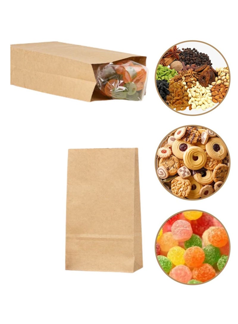 Kraft Paper Lunch Bags (100 Count) - Bulk Disposable Lunch Sacks, Small Size Blank Bag for Kids, Good for a Snack, Sandwich, Grocery Food, and Arts & Crafts Projects,9 x 5.5 x 19cm  - Image 4