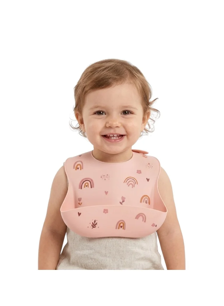 بامبيميسي Silicone Baby Bib - Boho Rainbow