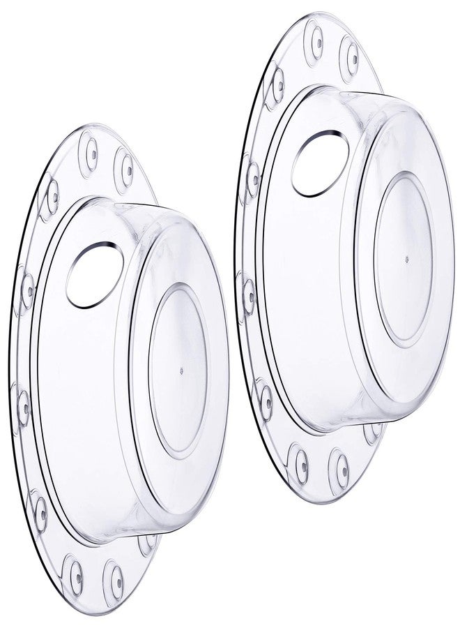 Jetec 2 Pack Bathtub Drain Stoppers 6.1 Inch Bathtub Overflow Cover Transparent PVC Bath Stoppers Overflow Drain Cover Plug for Deep Water Abysmal Bath Tub Hole Kitchen - Image 1