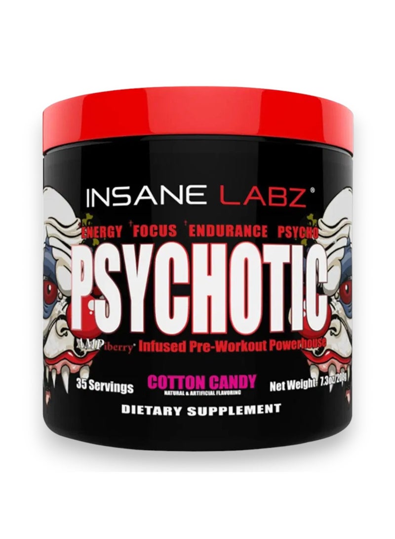 Insane labz Psychotic, Cotton Candy Flavour, 35 Servings